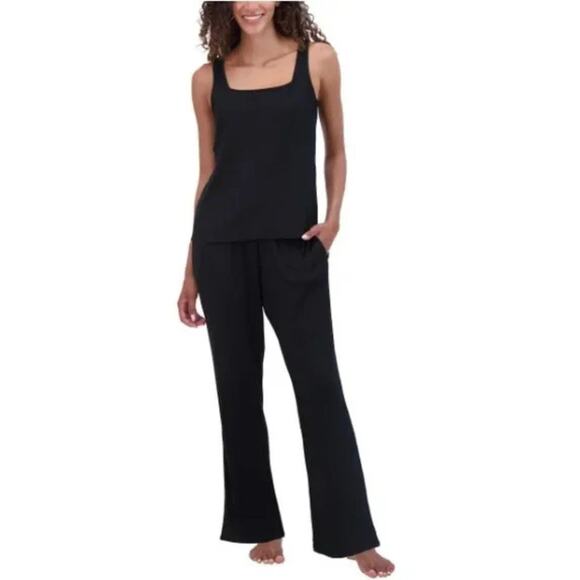 Live2Lounge 2-Piece Lounge Set (Cardigan & Pants) - Black, Size M - Picture 2 of 9